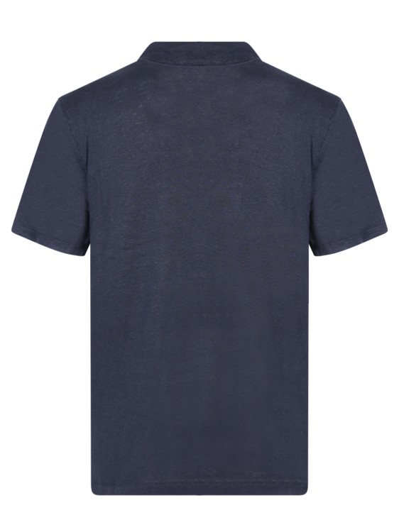 Shop Officine Generale Linen Polo Shirt In Grey