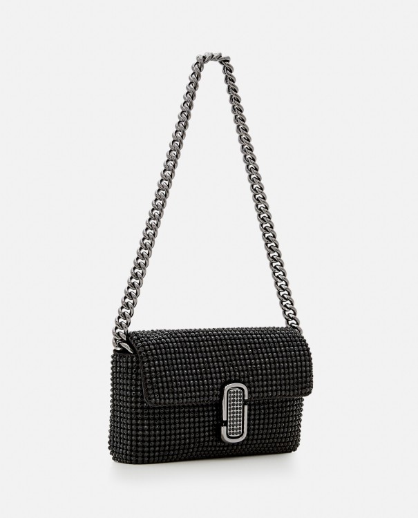 Shop Marc Jacobs Black Fixed Curb Chain Shoulder Strap Bag