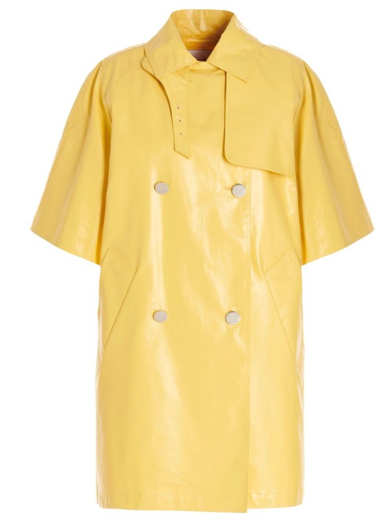Shop Max Mara Tondo Rain Coat In Gold
