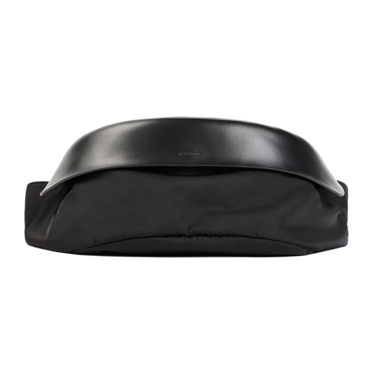 Shop Jil Sander Black Leather Belt Bag With Logo