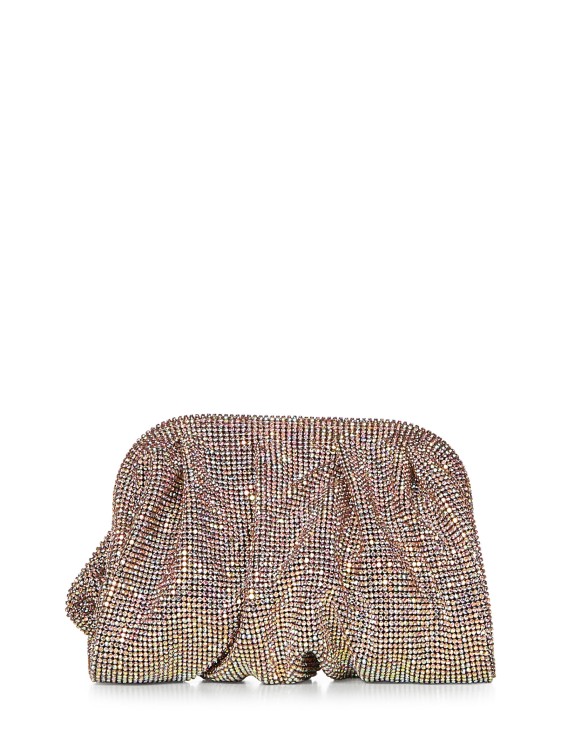Benedetta Bruzziches Crystal-embellished Clutch Bag In Neutrals