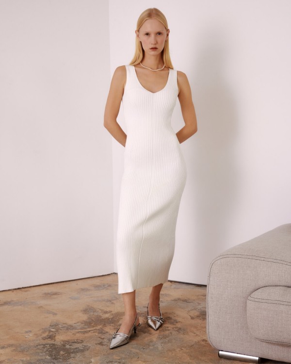Shop Ether Altair Dress In White