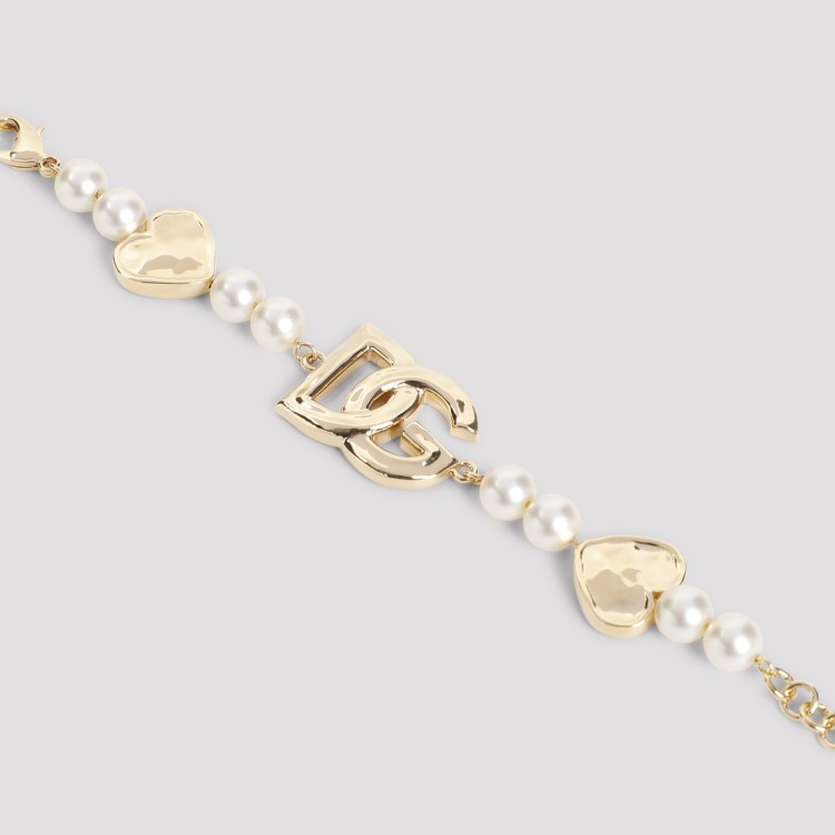 Dolce & Gabbana Elegant Brass And Plastic Women's Bracelet In Gold