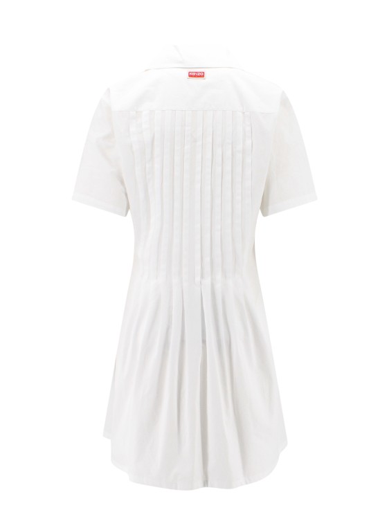 Shop Kenzo Cotton Chemisier Dress In White