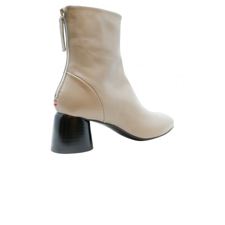Shop Halmanera Taupe Leather Baron Ankle Boots In Neutrals