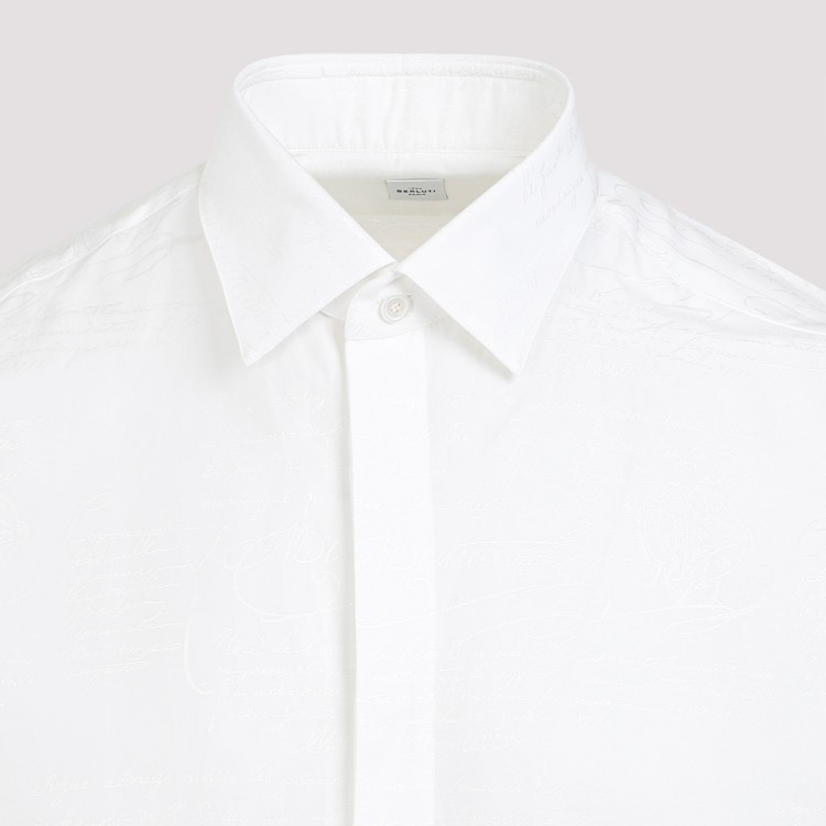 Shop Berluti Off White Silk Shirt