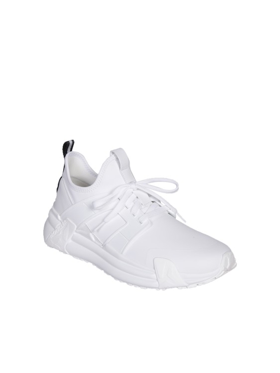 Shop Moncler White Panel Design Sneakers