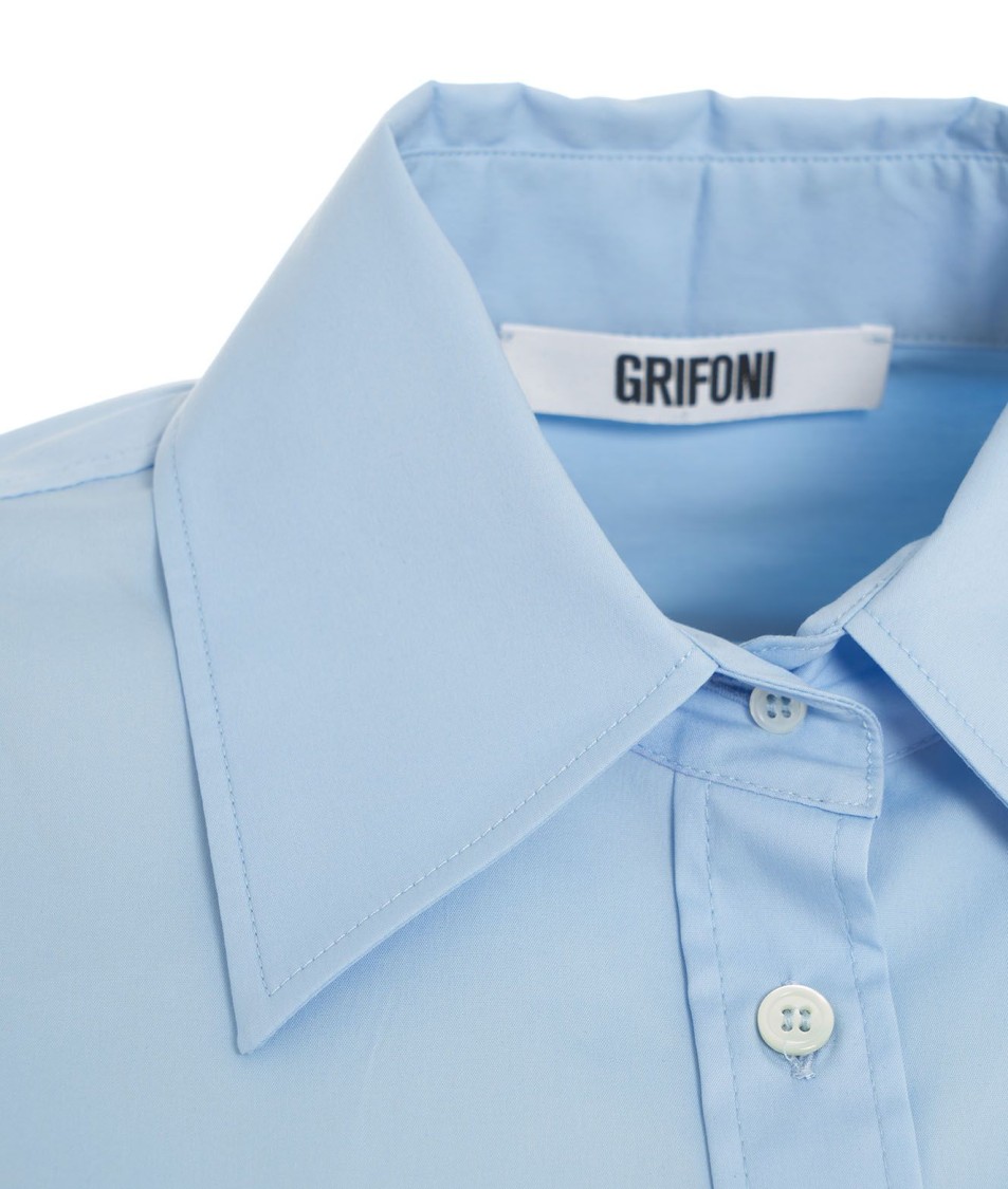 Grifoni Blouse In Cotton Blend In Blue