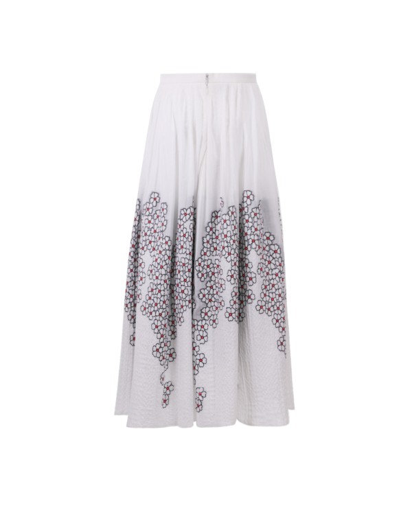 Shop Gemy Maalouf Flared Midi Skirt - Midi Skirts In White