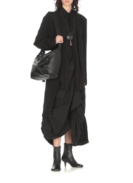 Shop Yohji Yamamoto Long Blazer In Black