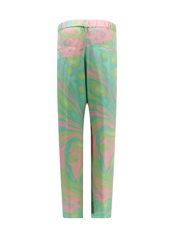 Shop Pinko Viscose Trouser With Splash Print In Multicolor