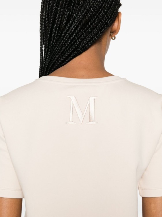 Shop Max Mara Ecru Cotton T-shirt In Neutrals