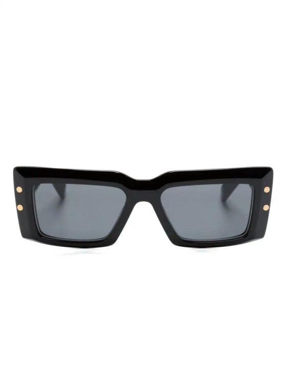 Shop Balmain Imperial Square-frame Sunglasses In Black