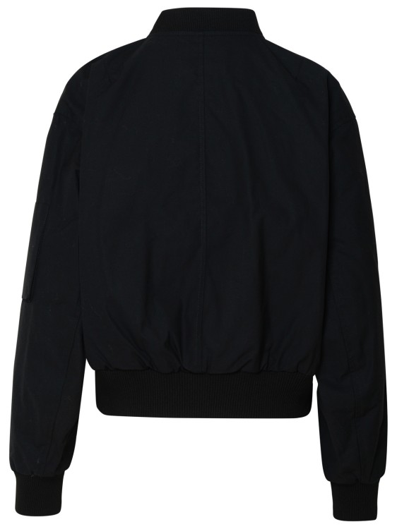 Shop Apc Black Cotton 'haley' Bomber Jacket