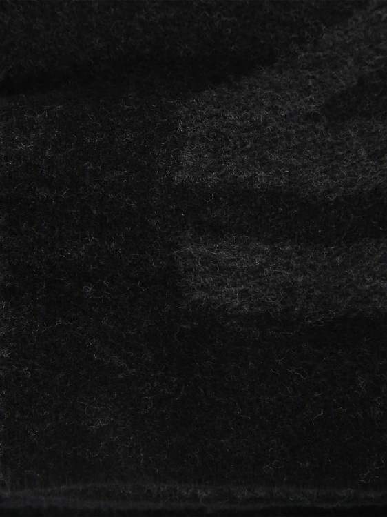 Shop Ganni Wool Scarf In Black