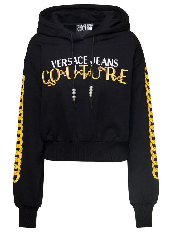 Versace Jeans Couture Sweatshirt With Logo In Black