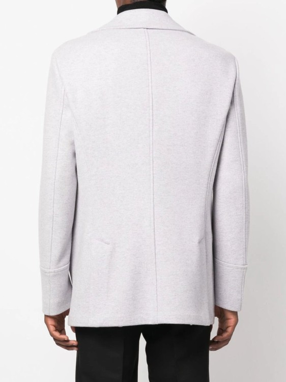 Shop Eleventy Double-breasted Wool-cashmere Coat In White