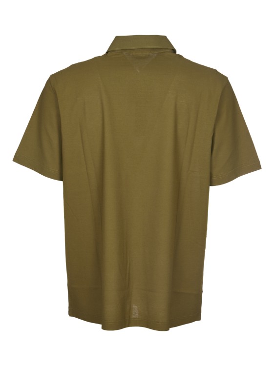 Shop Herno Green Polo Shirt In Lightweight Crepe Voile Jersey