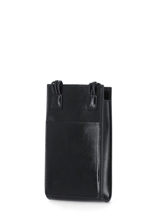 Shop Jil Sander Leather Phone Case In Black
