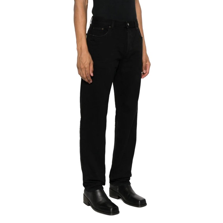 Shop Saint Laurent Relaxed Straight Jeans In Black