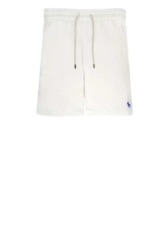 Shop Polo Ralph Lauren Traveler Swimsuit In White