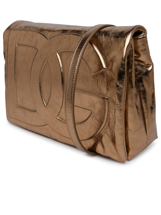 Shop Dolce & Gabbana Logo Shoulder Strap In Gold