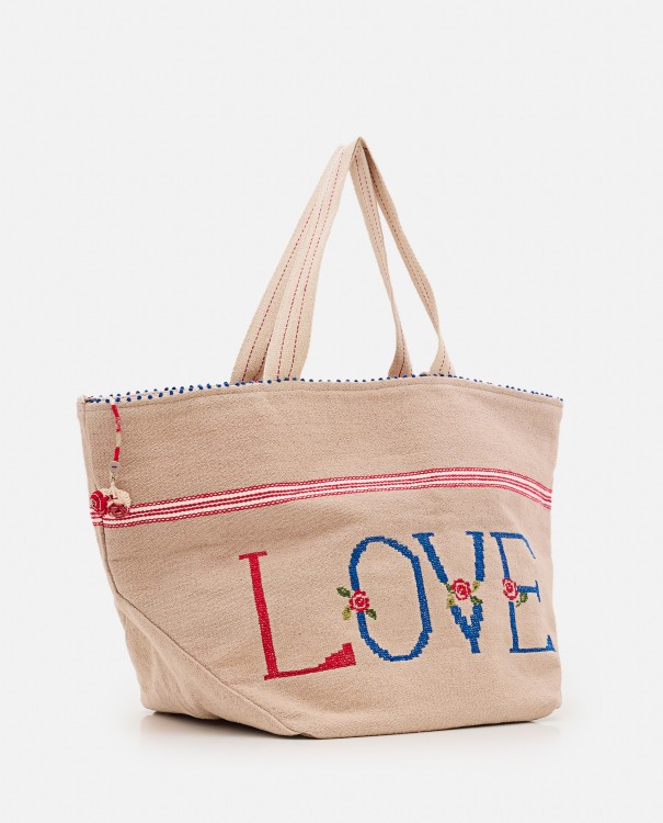 Shop Péro Canvas Handbag In Brown