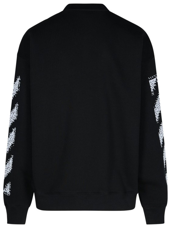 Shop Off-white Pixel Skate' Black Cotton Sweatshirt