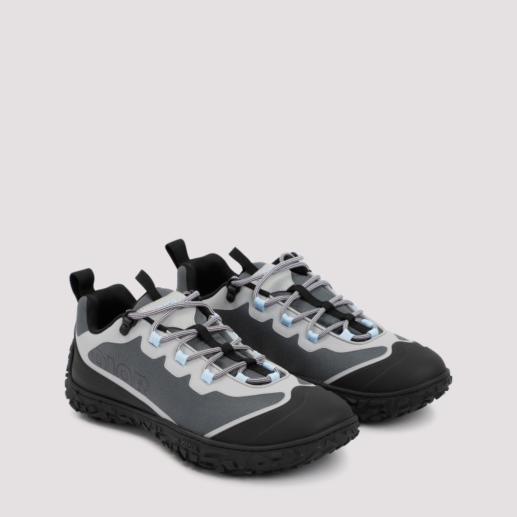 Shop Dior Gray Izon Hiking Sneakers In Black