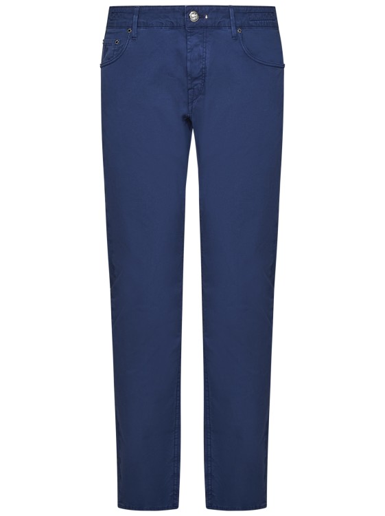 Handpicked Slim Fit Orvieto Trousers In Blue