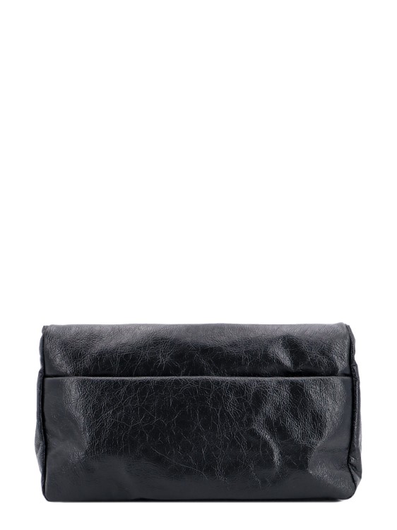 Shop Balenciaga Leather Clutch With Frontal Bb Monogram In Black