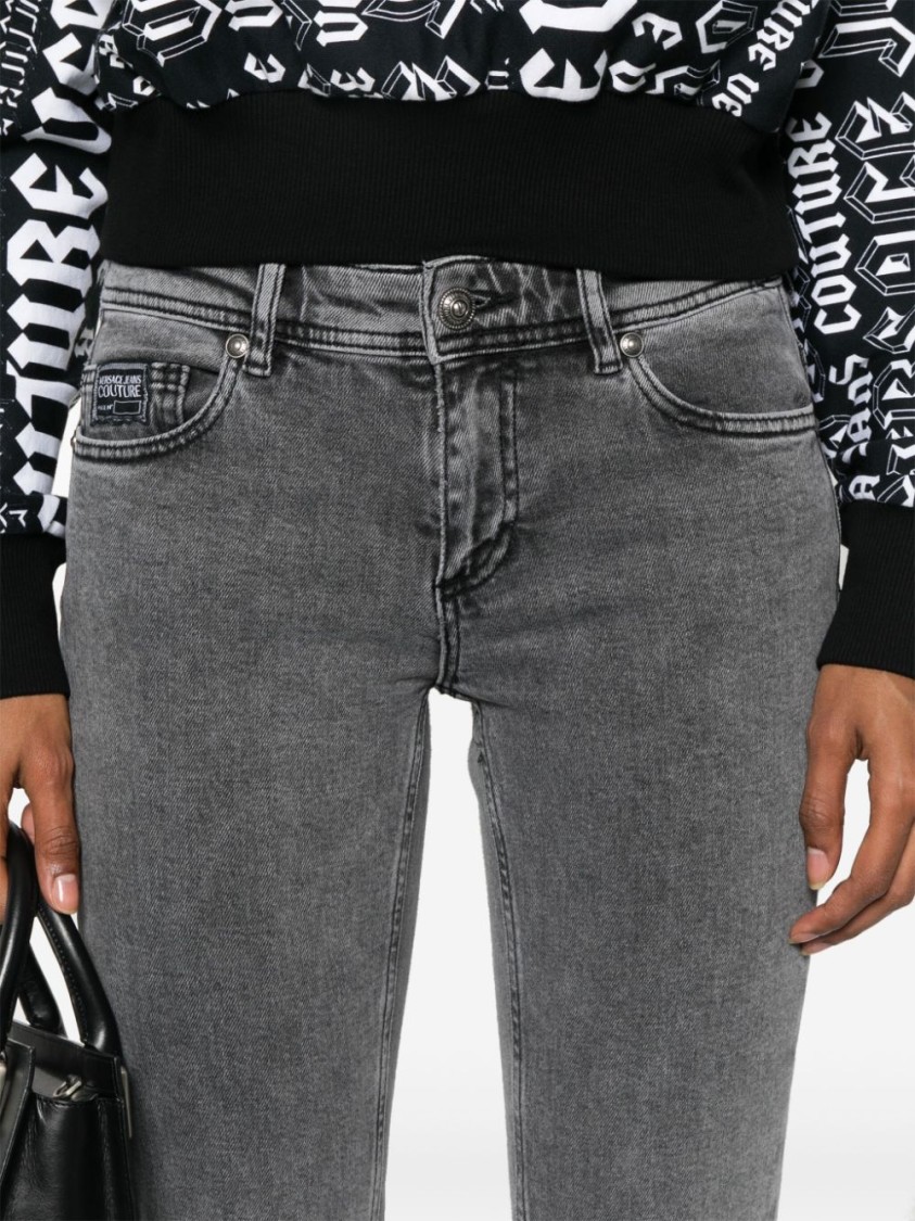 Versace Jeans Couture Five-pockets Skinny Jeans In Grey