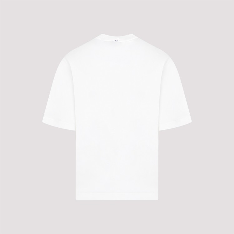 Shop Burberry Rain White Cotton T-shirt