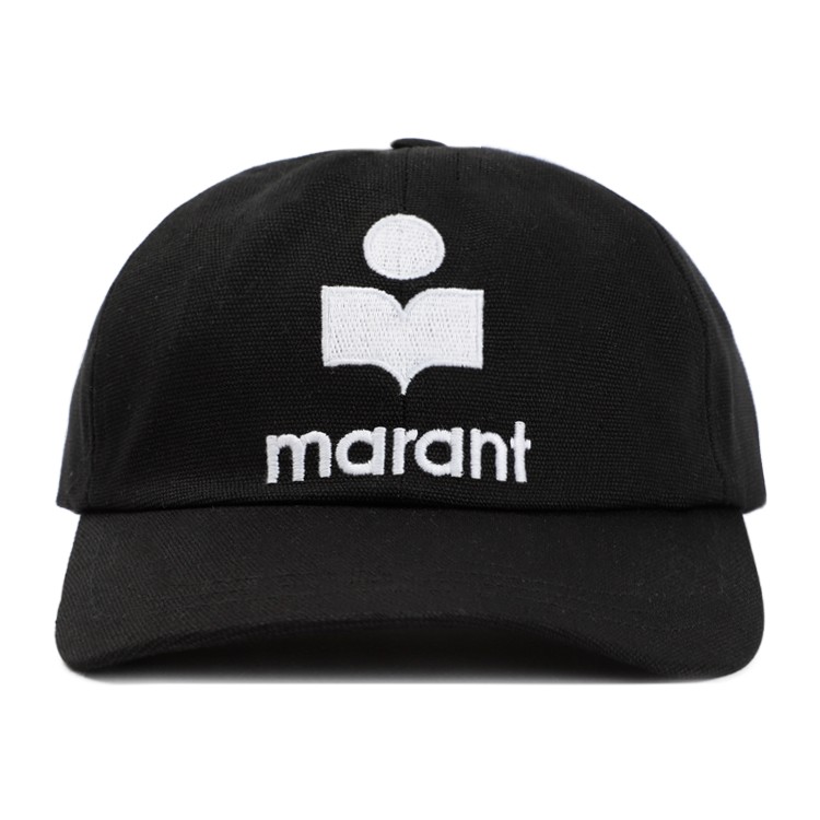 Shop Isabel Marant Tyron Black And Ecru Cotton Hat
