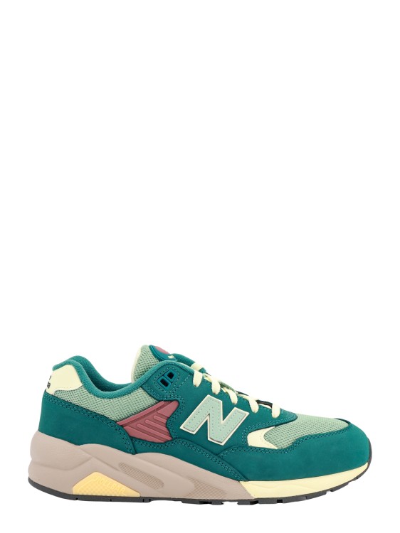 Shop New Balance Suede And Mesh Sneakers In Green