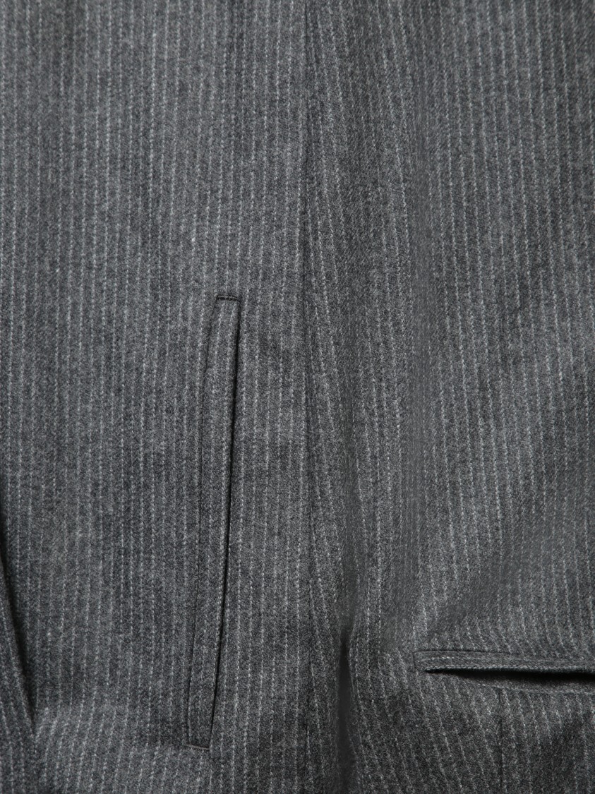 Lardini Tailored Grey Suit In Virgin Wool With Modern Fit And Pinstripe Design In Grey