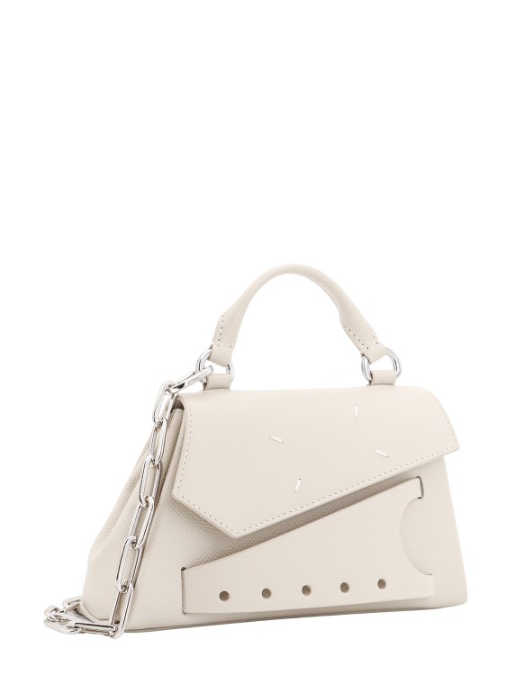 Shop Maison Margiela Leather Handbag With Iconic Stitchings In Grey