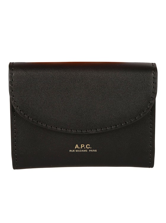 Shop Apc Black Calf Leather Genève Business Cardholder