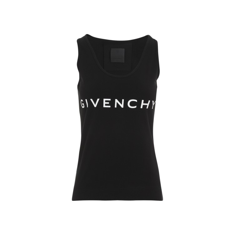 Shop Givenchy Black Cotton Tank Top