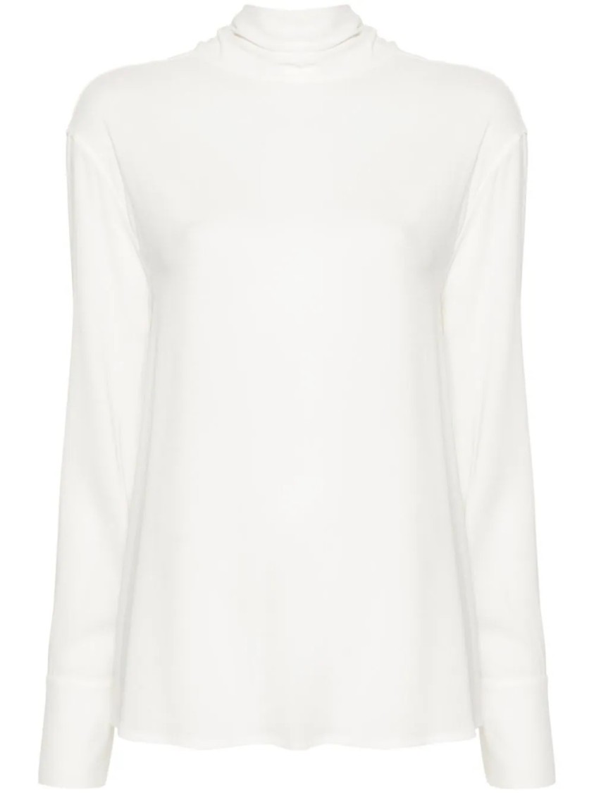 Fabiana Filippi Roll-neck Blouse In White