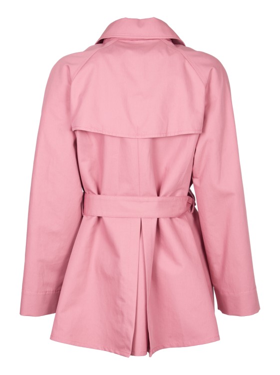 Shop Fay Short Pink Double-breasted Trench Coat