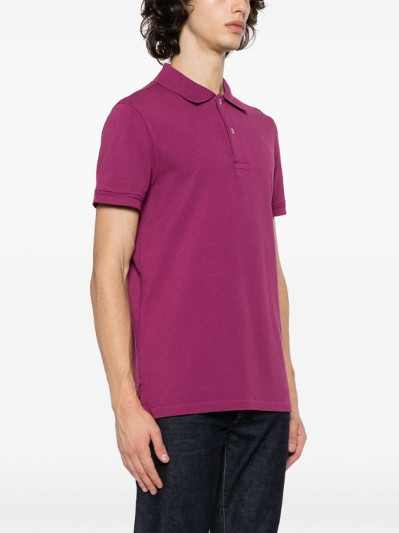 Shop Tom Ford Purple Tennis Piquet Polo Shirt In Pink
