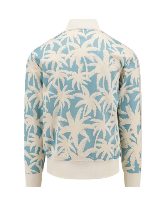 Shop Palm Angels Sweatshirtwith All-over Palms Print In Neutrals