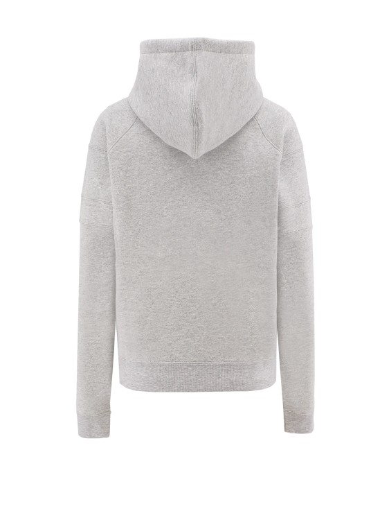 Shop Saint Laurent Cotton Sweatshirt With Embroidered Logo In Grey