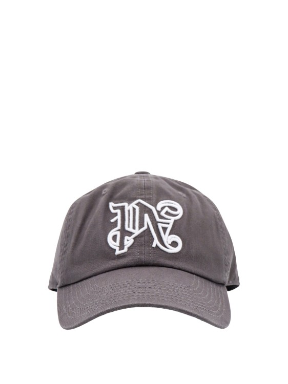 Shop Palm Angels Cotton Hat With Monogram In Grey
