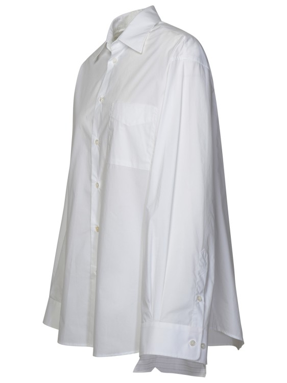Shop Mm6 Maison Margiela Rigata Over Shirt In White