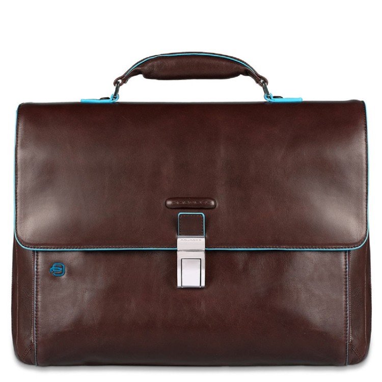 Piquadro Expandable Computer Briefcase In Brown