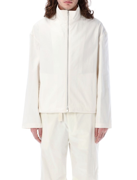 Jil Sander White Oversized Fit Jacket In White
