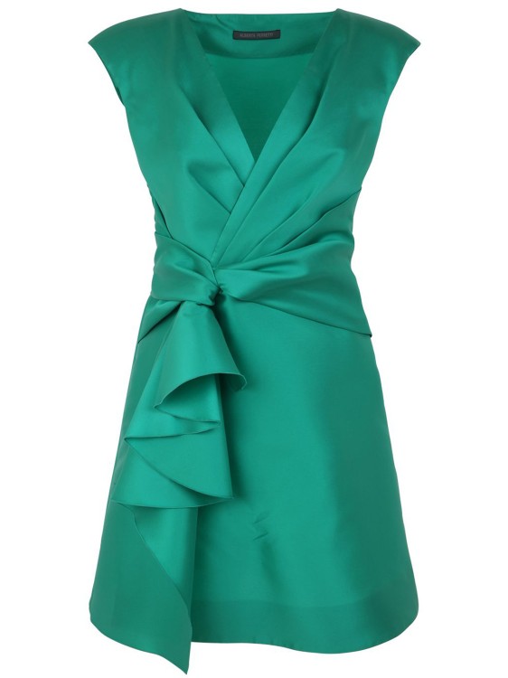 Shop Alberta Ferretti Water Green Mini Short Dress