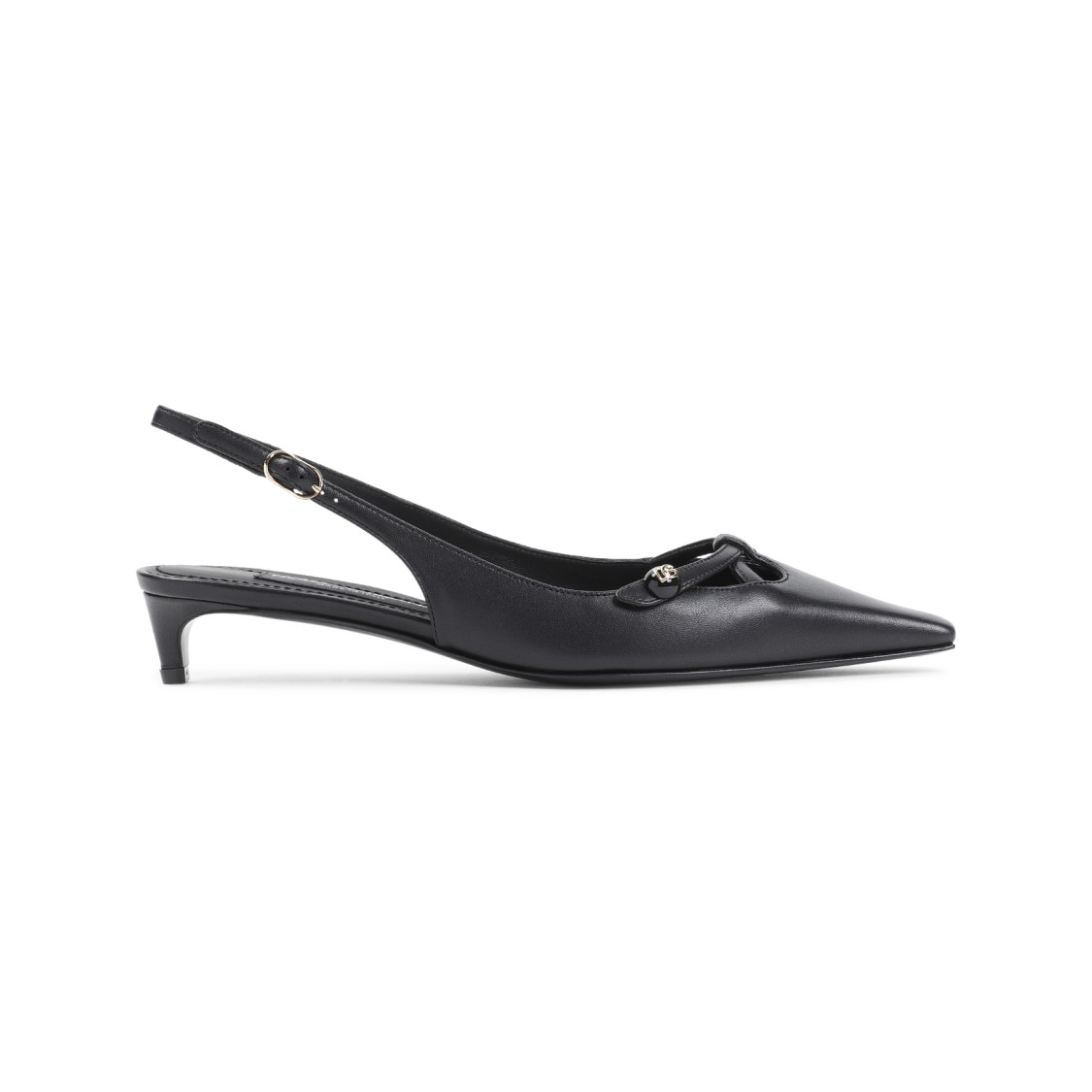 Dolce & Gabbana Mun 30 Croc-embossed Leather Slingback Pumps In Black